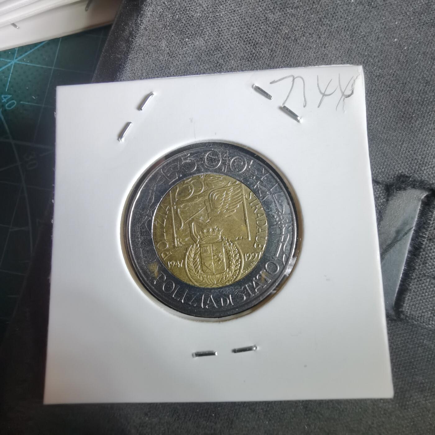 沼泽如烟--第973场 意大利1997年500里拉纪念币