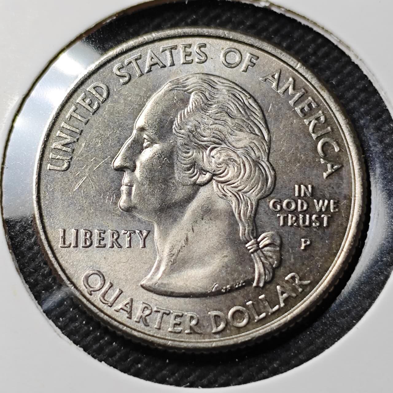 KK钱币收藏小铺  第389期  2月预留时间 周末发货 美国25分纪念币 好品 