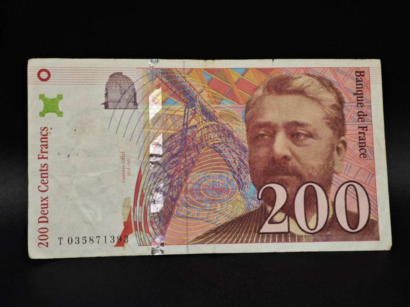 【淘币小摊】实时拍第八百五十四拍   无佣金福利纸币场   满百包邮可预留二周 每周一统一发货   法国200法郎纸币【有折】