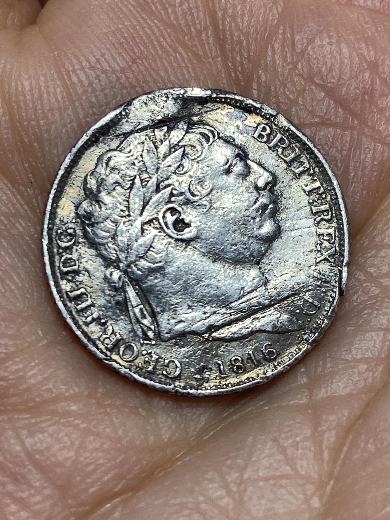 2026年第十五场(总第一百八十四场）外国好品散币场(免佣金) 鸽子重拍–英国🇬🇧1816年6便士银币(乔治三世时期，925高银)