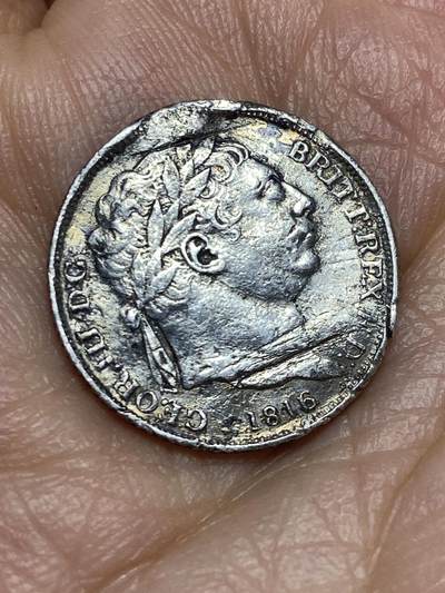 2026年第十五场(总第一百八十四场）外国好品散币场(免佣金) - 鸽子重拍–英国🇬🇧1816年6便士银币(乔治三世时期，925高银)