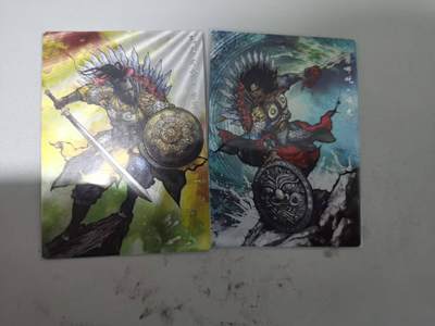 光影卡牌第29期，各家亲签，各家套卡，持续收拍品 - 张建东水浒，李衮＋项充，彩色粗闪限编