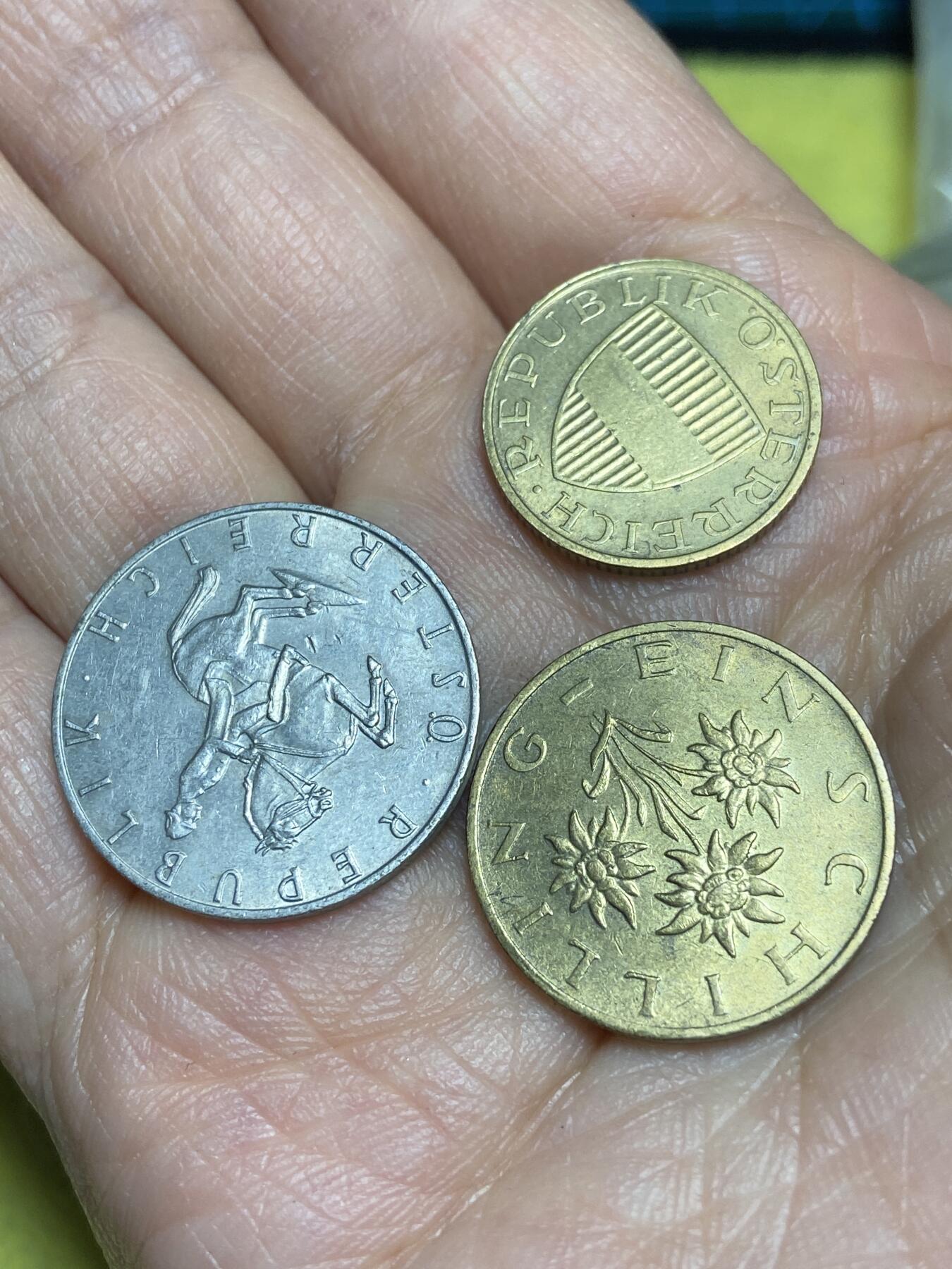 2026年第十五场(总第一百八十四场）外国好品散币场(免佣金) 奥地利🇦🇹3枚：1981年5先令，1986年1先令，1980年50格罗申