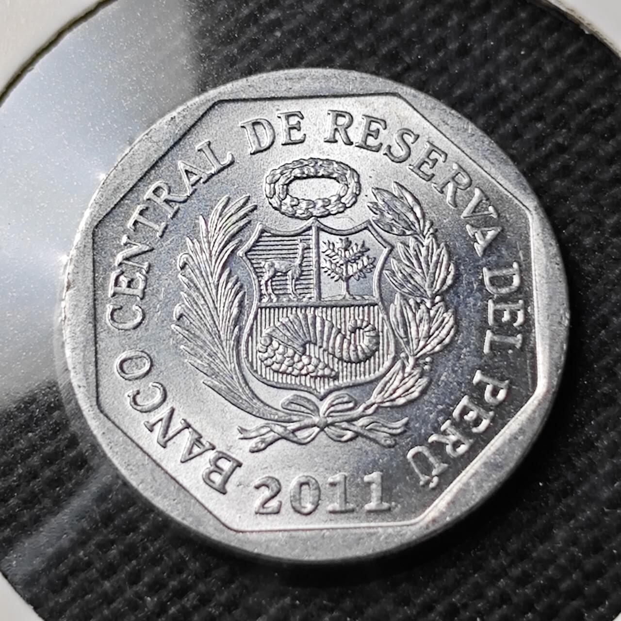 KK钱币收藏小铺  第389期  2月预留时间 周末发货 秘鲁5分 好品 