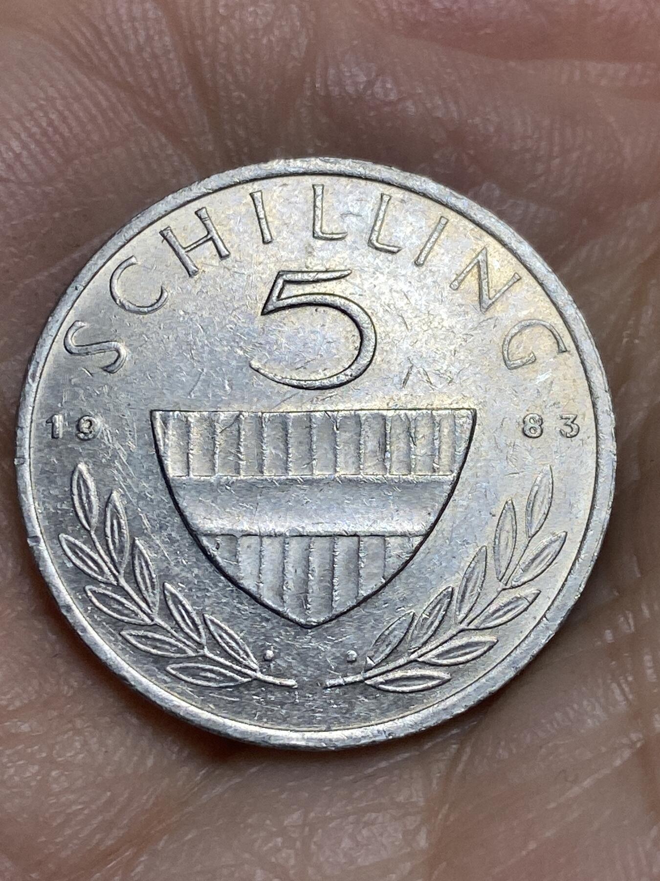 2026年第十五场(总第一百八十四场）外国好品散币场(免佣金) 奥地利🇦🇹1983年5先令(二战后共和国时期第二套第二版)