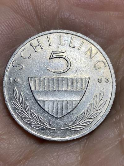 2026年第十五场(总第一百八十四场）外国好品散币场(免佣金) - 奥地利🇦🇹1983年5先令(二战后共和国时期第二套第二版)