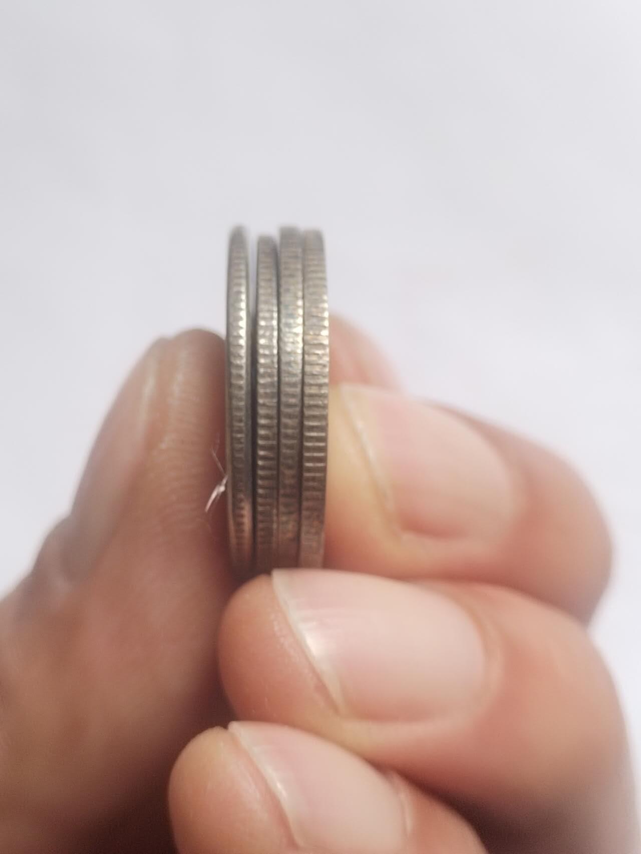 评级币 硬币 纪念币专场 七彩光小硬币4枚。