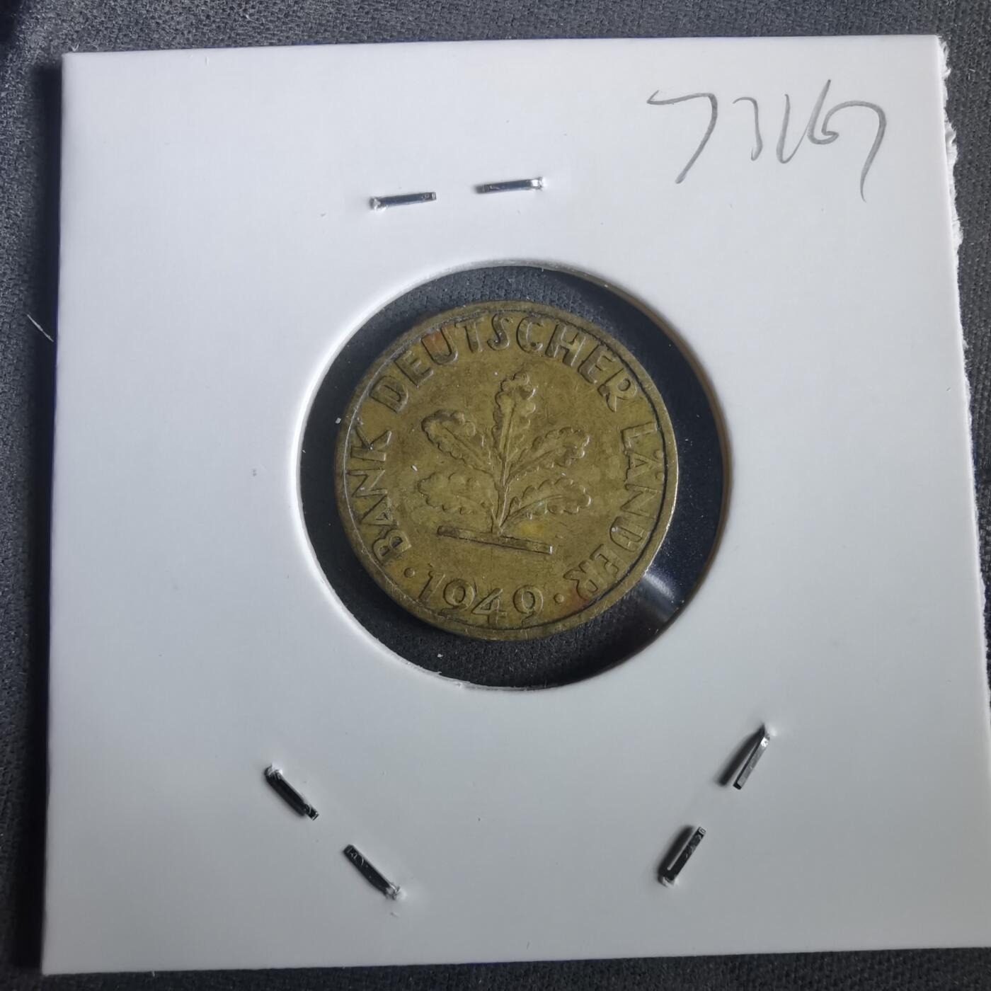 沼泽如烟--第973场 德国1949年5芬尼银行版