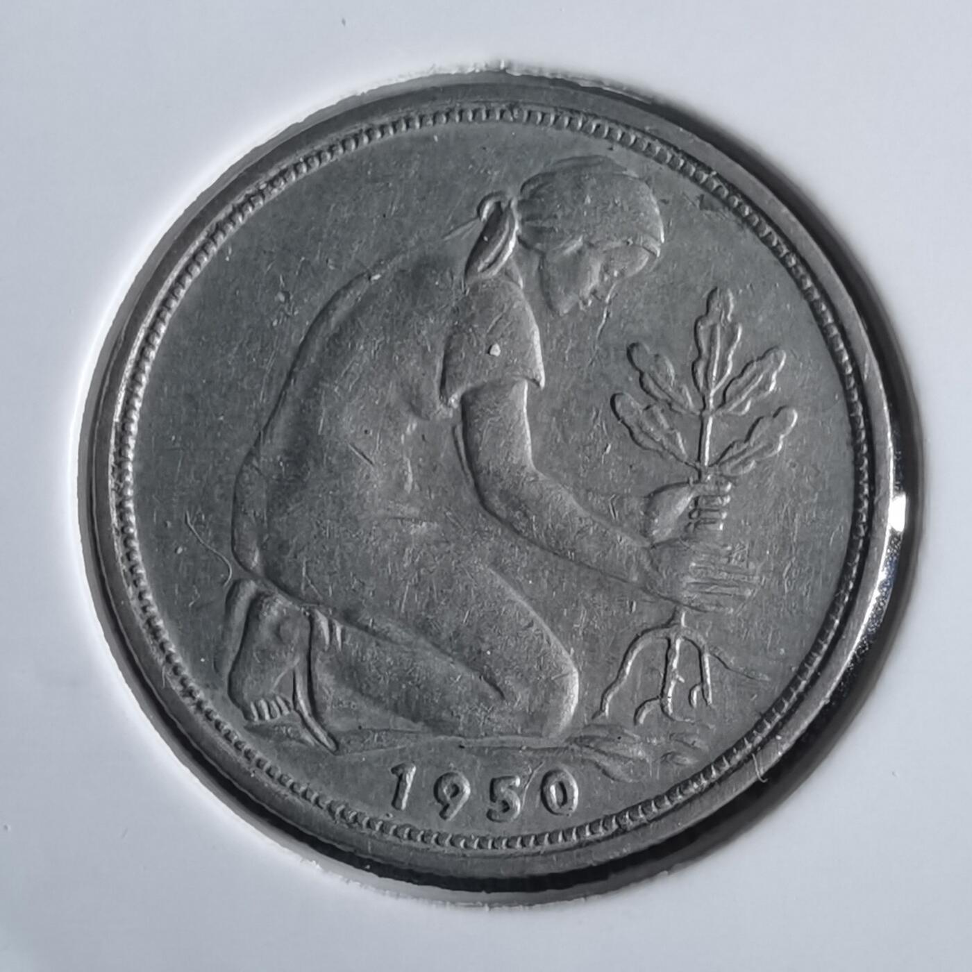 沼泽如烟--第972场 德国1950年50芬尼