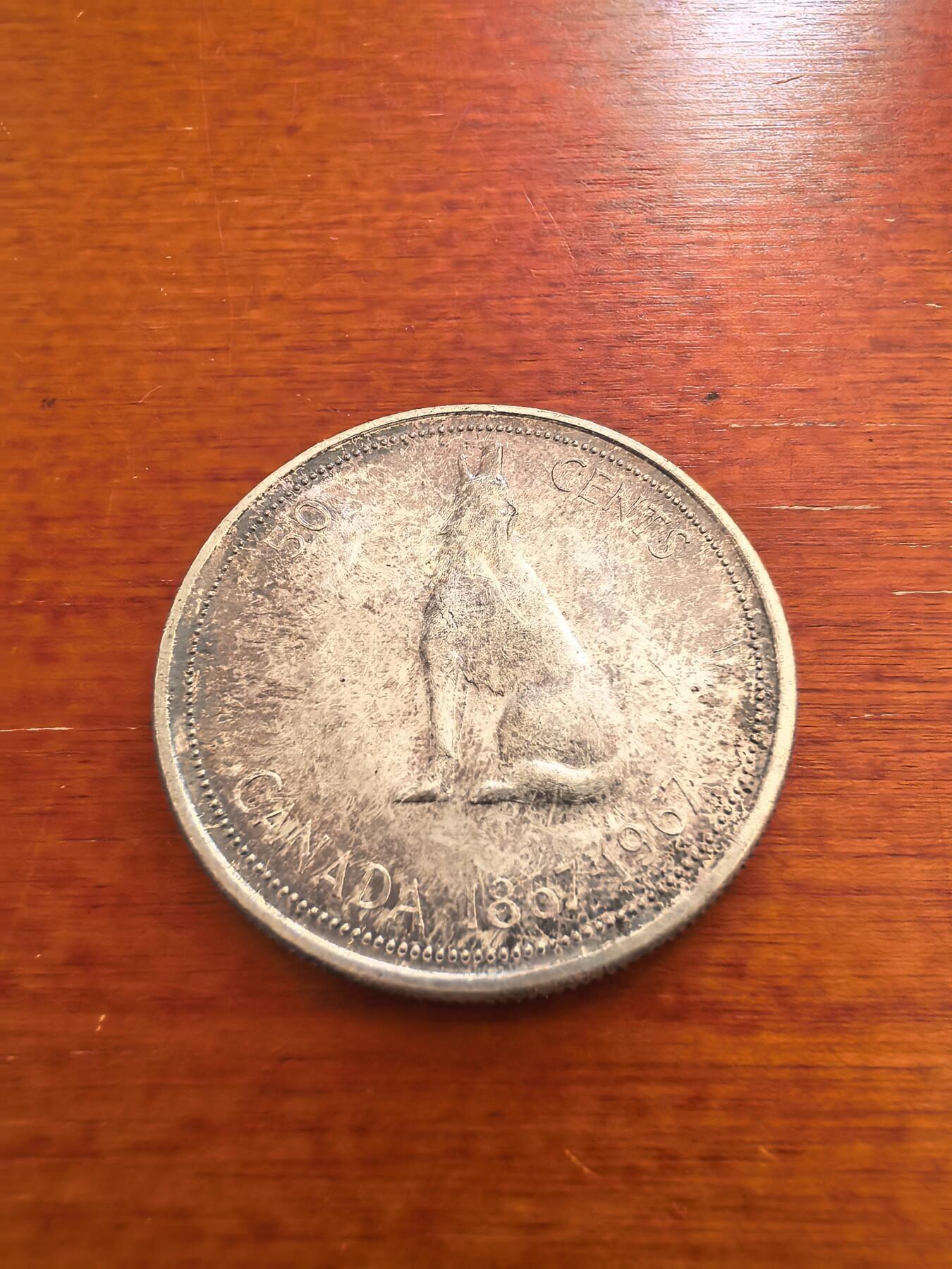 长老汇蛇年精选第九十五场拍卖 1967加拿大伊丽莎白二世50分银币，11.66克800银