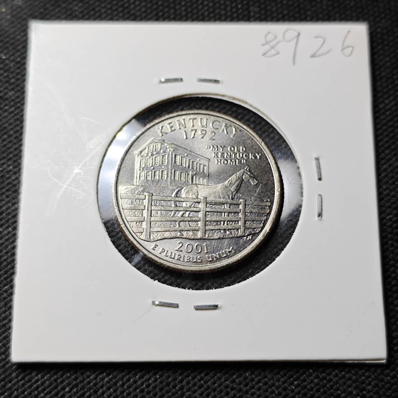 KK钱币收藏小铺  第389期  2月预留时间 周末发货 美国25分纪念币 好品 