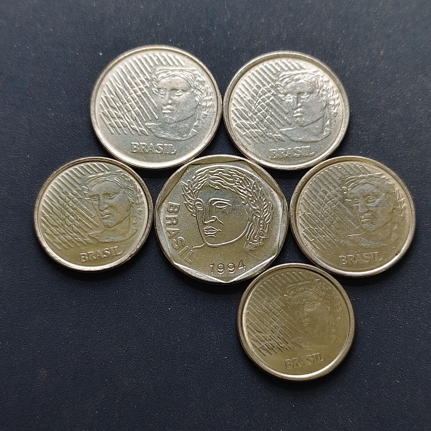 【全场包邮】纯粹捡漏拍498场-持续更新中 巴西1994-1997年男神版6枚套币