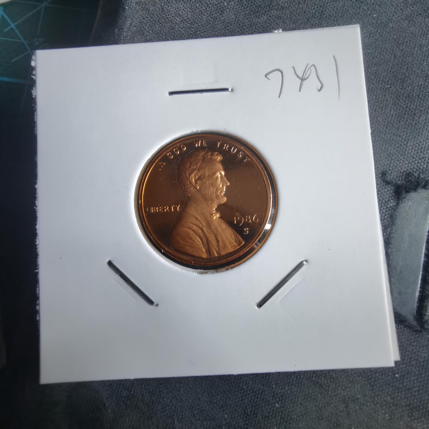 沼泽如烟--第974场 美国1986年1分精制币