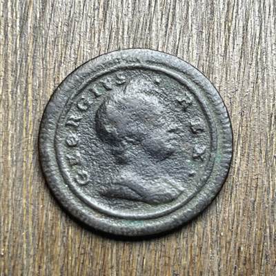 【铜匠收藏】★第140加场★精品老铜币 硬币专场 不寄存，200包邮。不满200元，支付5元运费。《接受代拍 代送NGC评级》 - 100【无寄存】1721 乔治一世 1法新 铜币