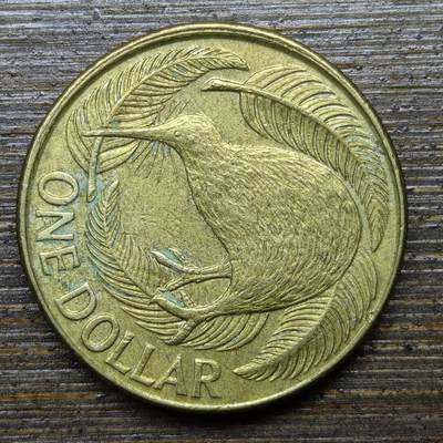 【铜匠收藏】★第140场★散币场。不寄存，30包邮。不满30元，支付5元运费。《接受代拍 代送NGC评级》 - 3【无寄存】1990年新西兰1元铜币几维鸟女王