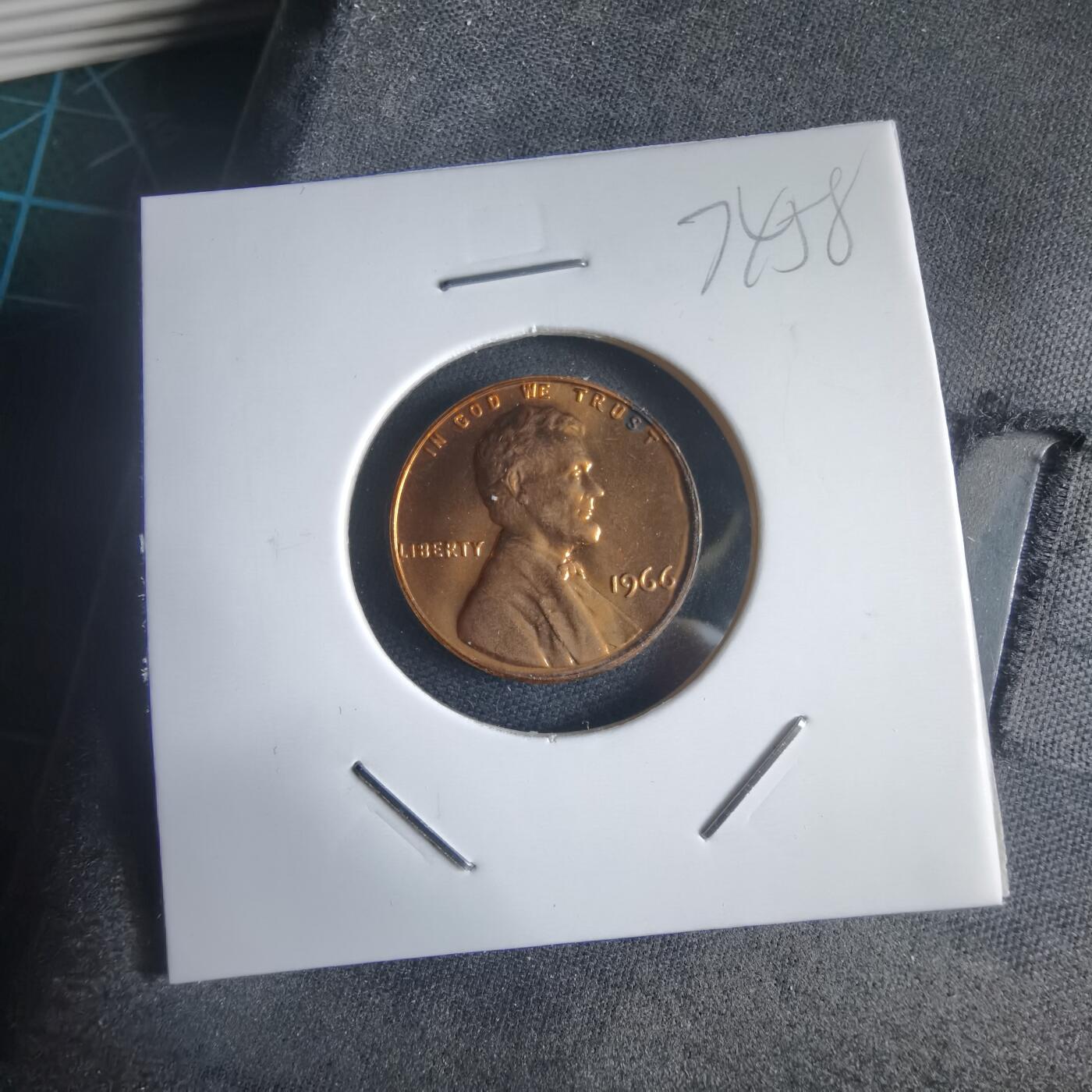 沼泽如烟--第974场 美国1966年一分精制币