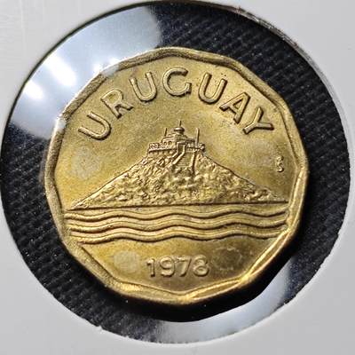 KK钱币收藏小铺  第389期  2月预留时间 周末发货 - 1978 乌拉圭20分铜币 好品