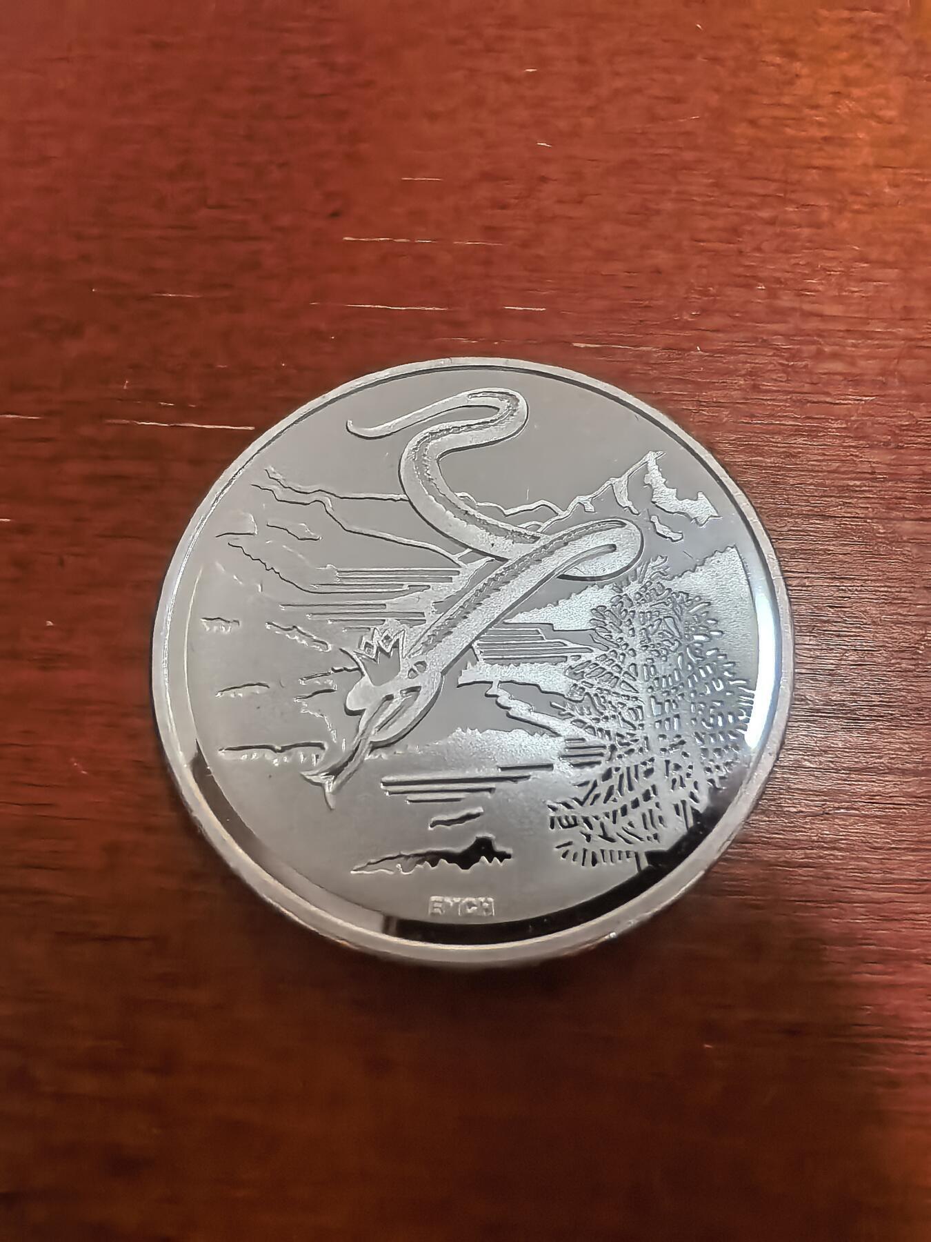 长老汇蛇年精选第九十六场拍卖 1995瑞士民间故事蛇后20法郎精制银币，20克835银