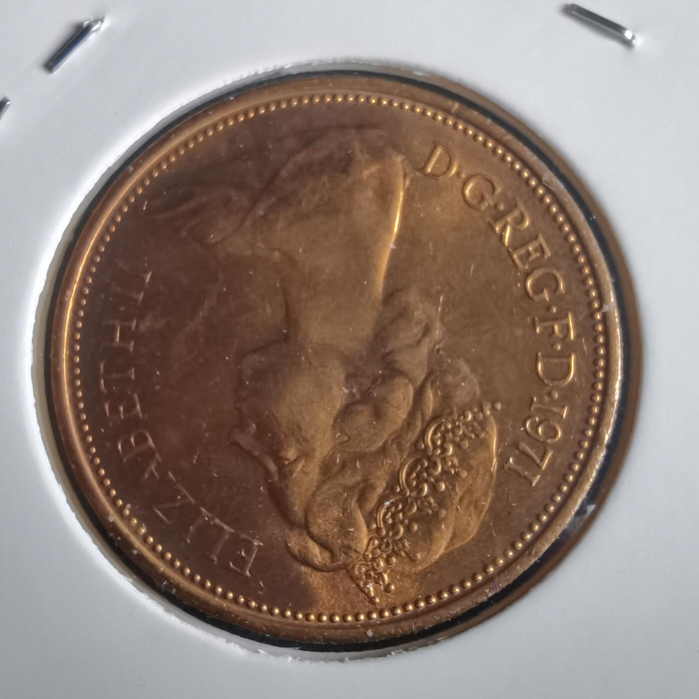 沼泽如烟--第974场 英国1971年2便士