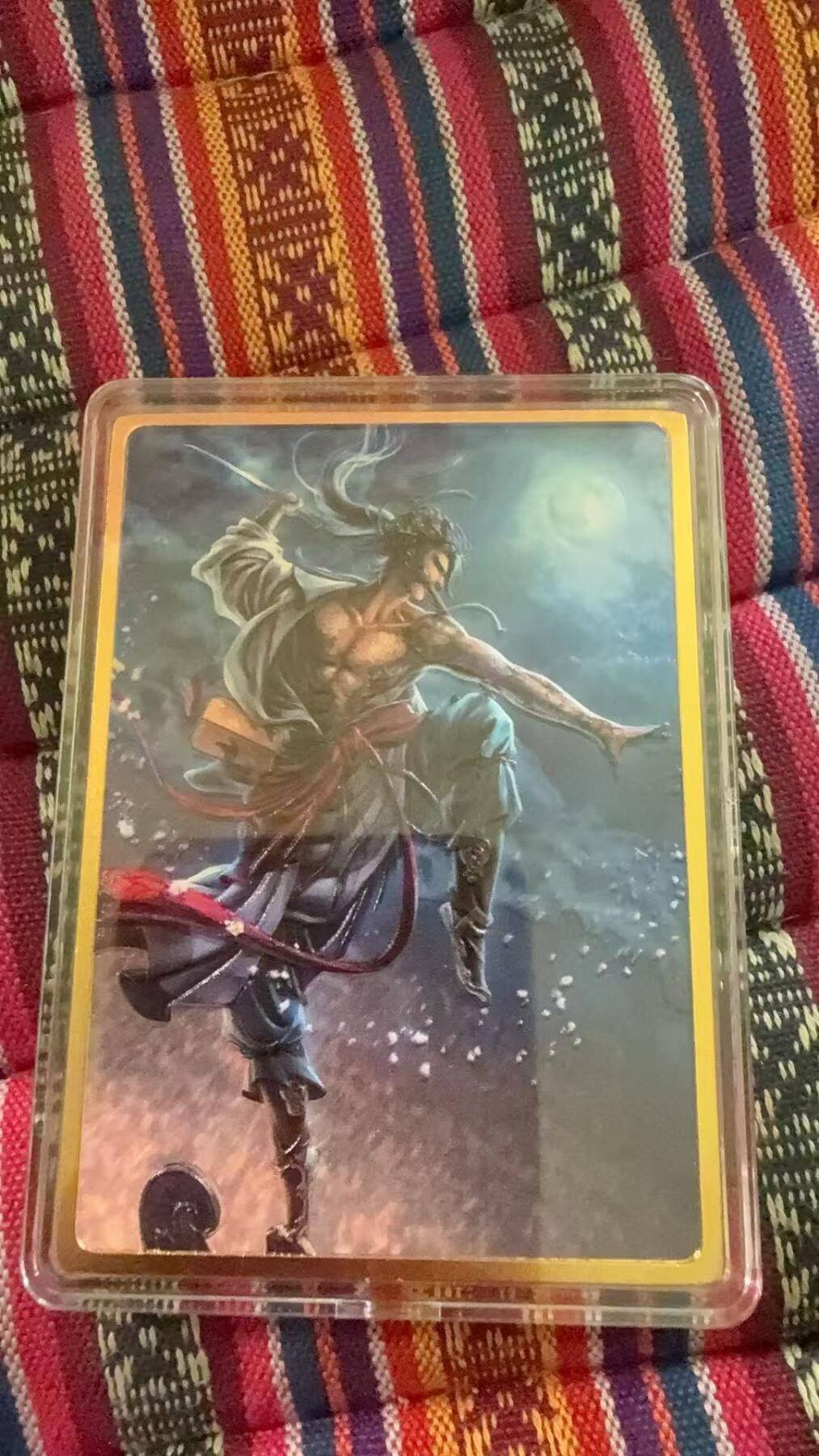 光影卡牌第29期，各家亲签，各家套卡，持续收拍品 燎原水浒李师师+张青正反面浮雕金属卡