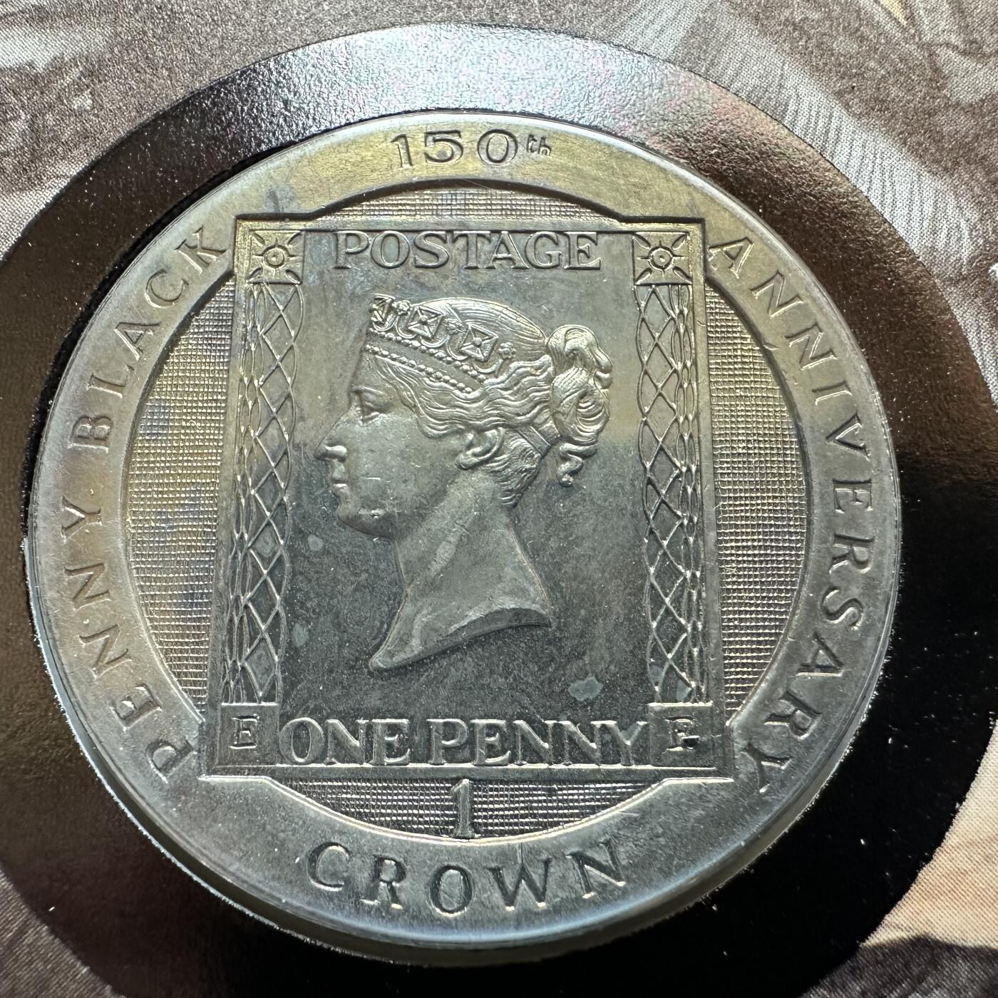 🌹外币初藏🌹🐯2026年第12场  每周二四六晚8️⃣点 接代拍 马恩岛1990年黑便士150周年首日封 一克朗纪念币