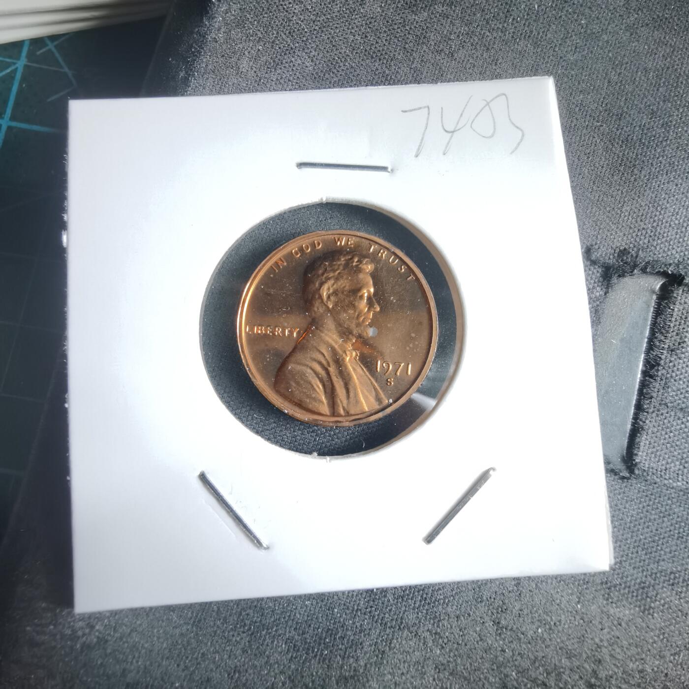 沼泽如烟--第974场 美国1971年一分精制币