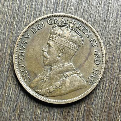 【铜匠收藏】★第140加场★精品老铜币 硬币专场 不寄存，200包邮。不满200元，支付5元运费。《接受代拍 代送NGC评级》 - 100【无寄存】1919 加拿大 乔五 1分 铜币