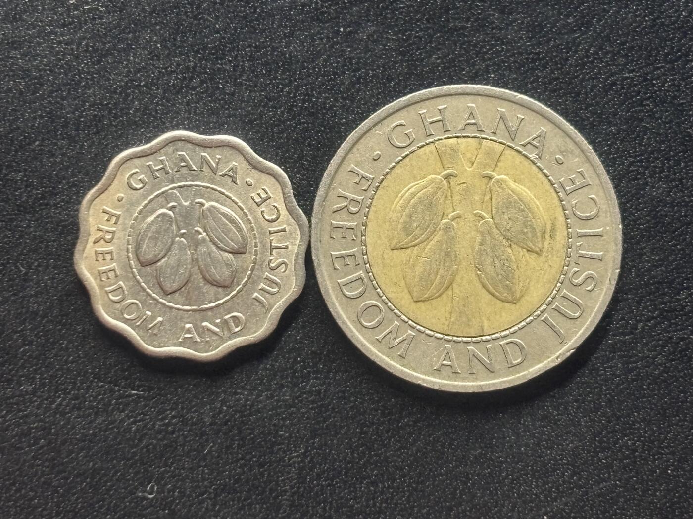 邮泉阁限时拍卖第四十场 非洲专场（硬币在国外。请付邮费6元。） 加纳2枚