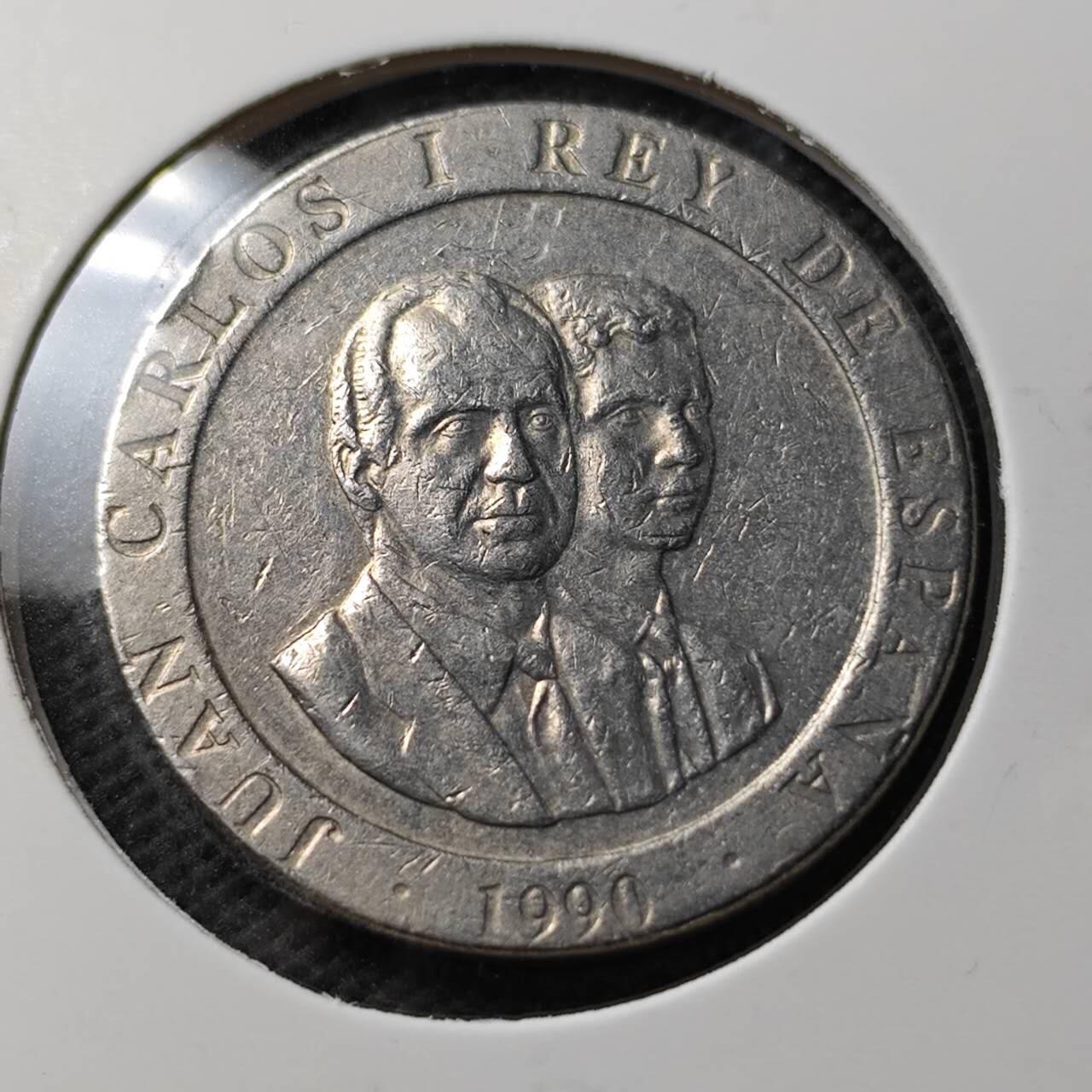 KK钱币收藏小铺  第389期  2月预留时间 周末发货  西班牙200比塞塔纪念币