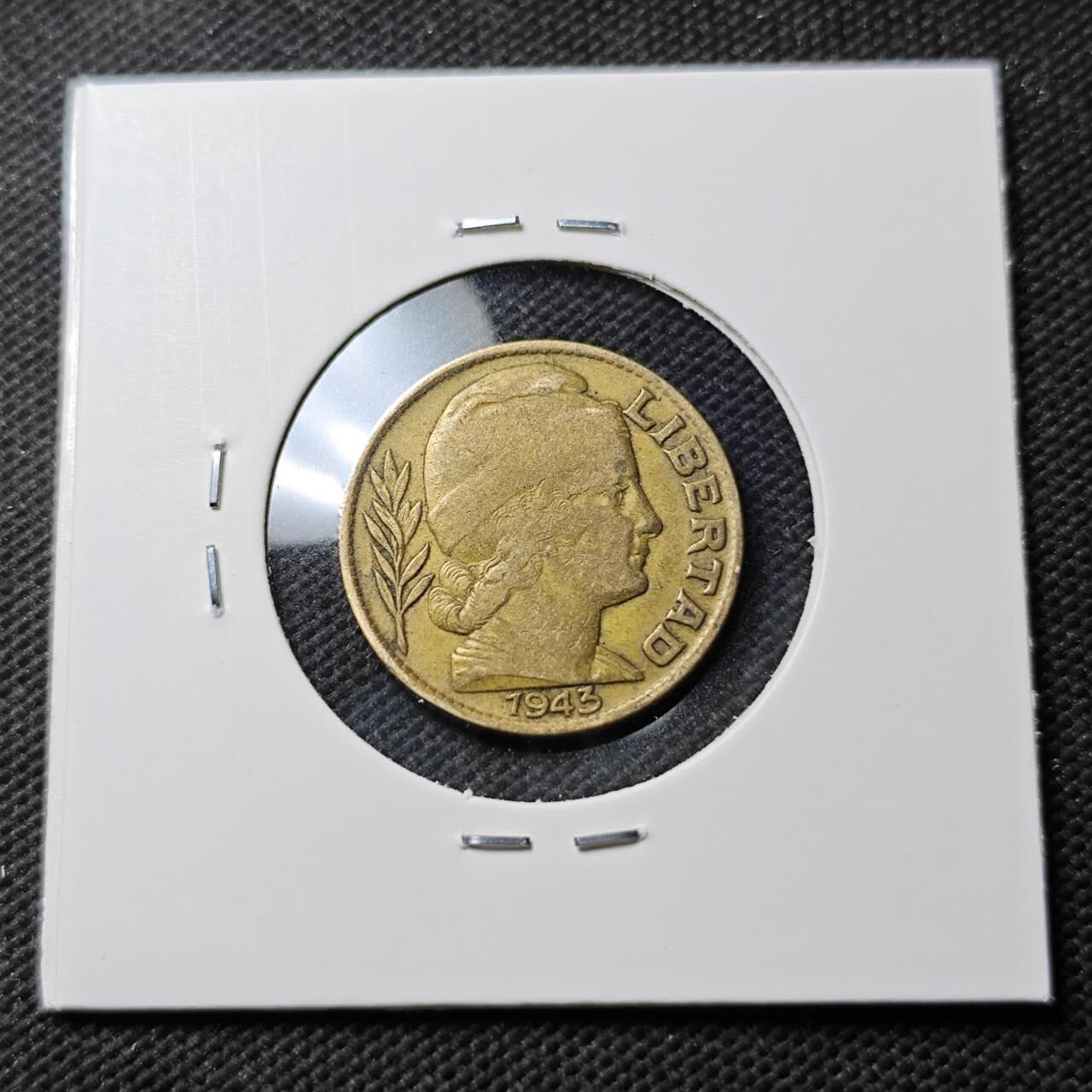 KK钱币收藏小铺  第389期  2月预留时间 周末发货  1943阿根廷20分铜币