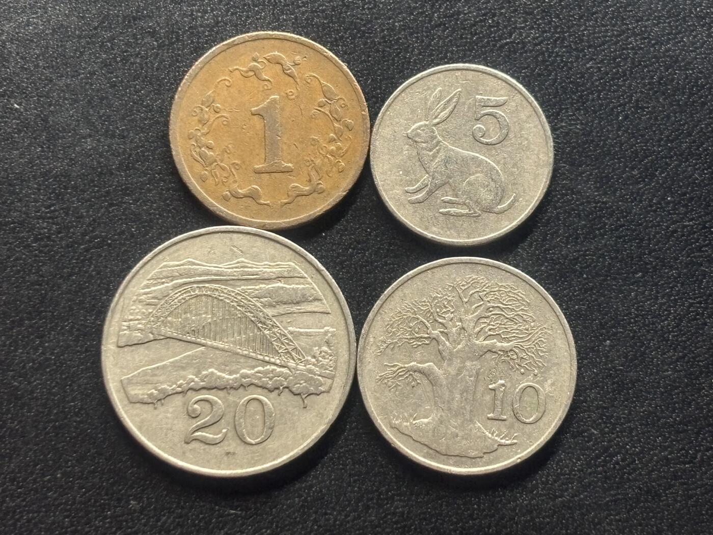 邮泉阁限时拍卖第四十场 非洲专场（硬币在国外。请付邮费6元。） 津巴布韦1980年4枚