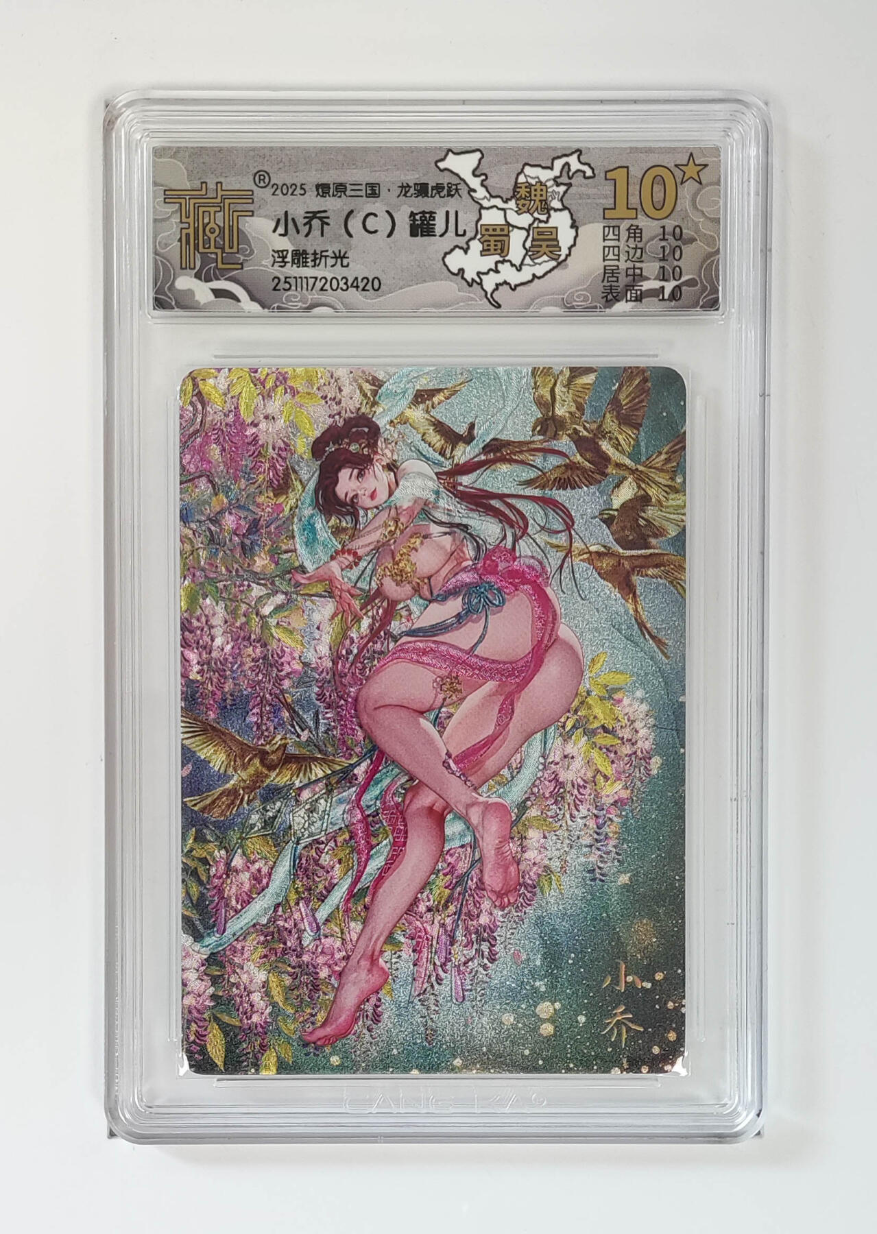 阳大大卡牌拍卖第96期（持续收拍品，周五晚上九点截拍，进群福利早知道） 【10星】燎原三国 龙骧虎跃 罐儿 小乔（A）浮雕折光420