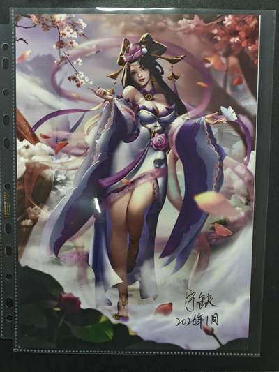 天玑星卡拍第165期《1.26周一截拍》持续收拍收评中 满赠卡需备注 - 【亲签复制画】宁缺卡牌 神话传说 百花仙子 A4复制画 直角难面瑕疵介意勿拍