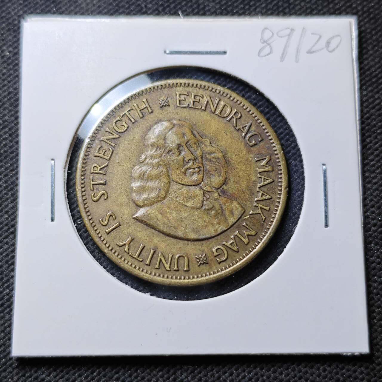 KK钱币收藏小铺  第389期  2月预留时间 周末发货 1962南非1分铜币 