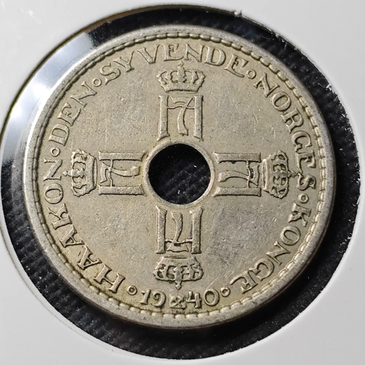 KK钱币收藏小铺  第389期  2月预留时间 周末发货  1940挪威1克朗