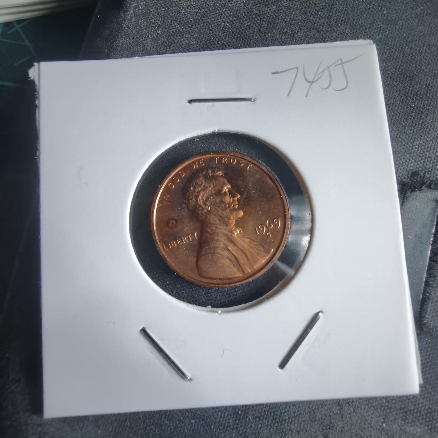 沼泽如烟--第974场 美国1969年一分精制币