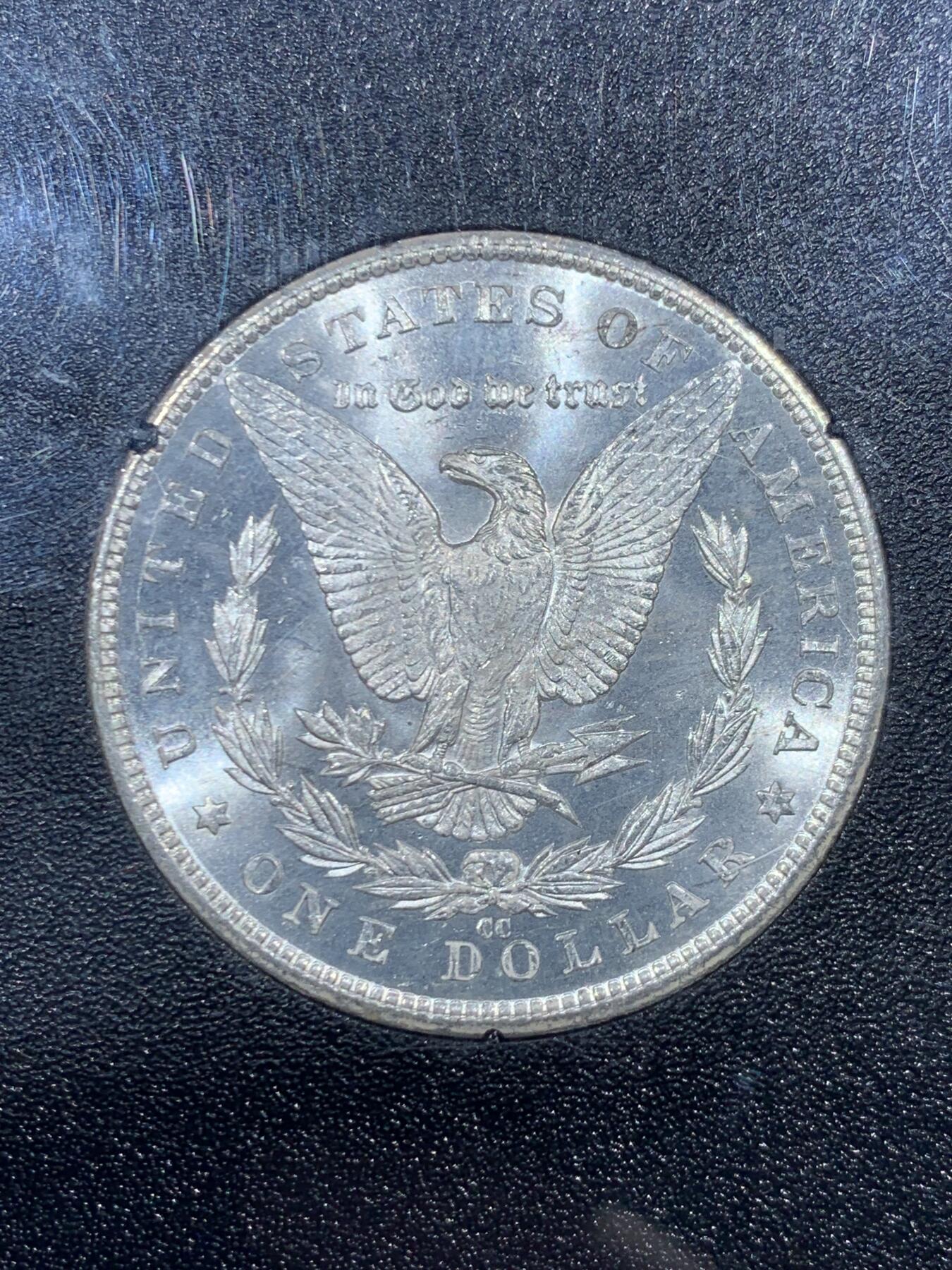 《竞宝斋》第461场 周日，周一，2场连拍 （全场包邮）欢迎送拍 NGC MS64 美国 1883年 CC版 摩根 1美元银币 少见包装 好品难得