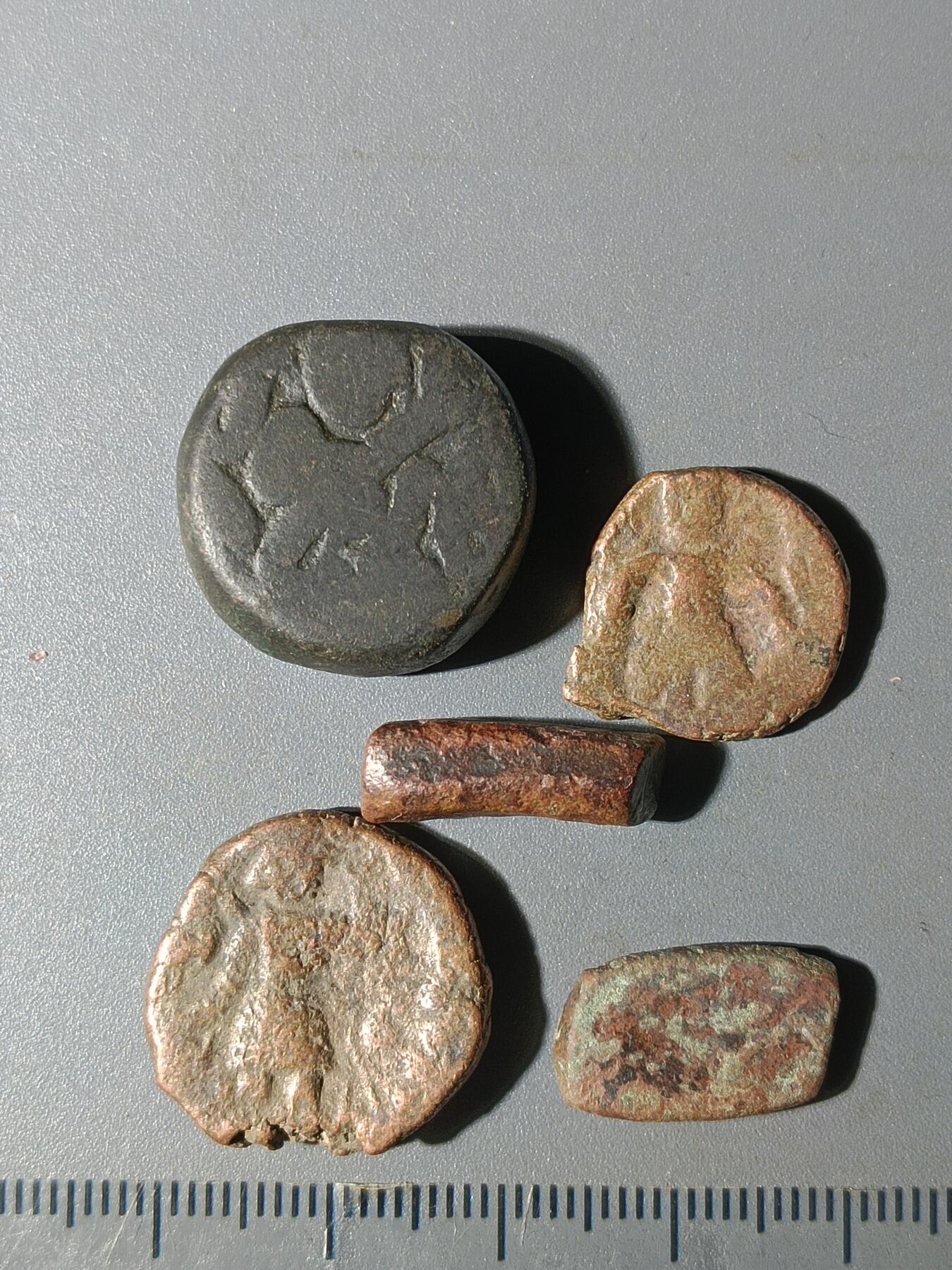 111期新疆红钱粟特钱币丝路钱币专场 A5丝路铜币一组