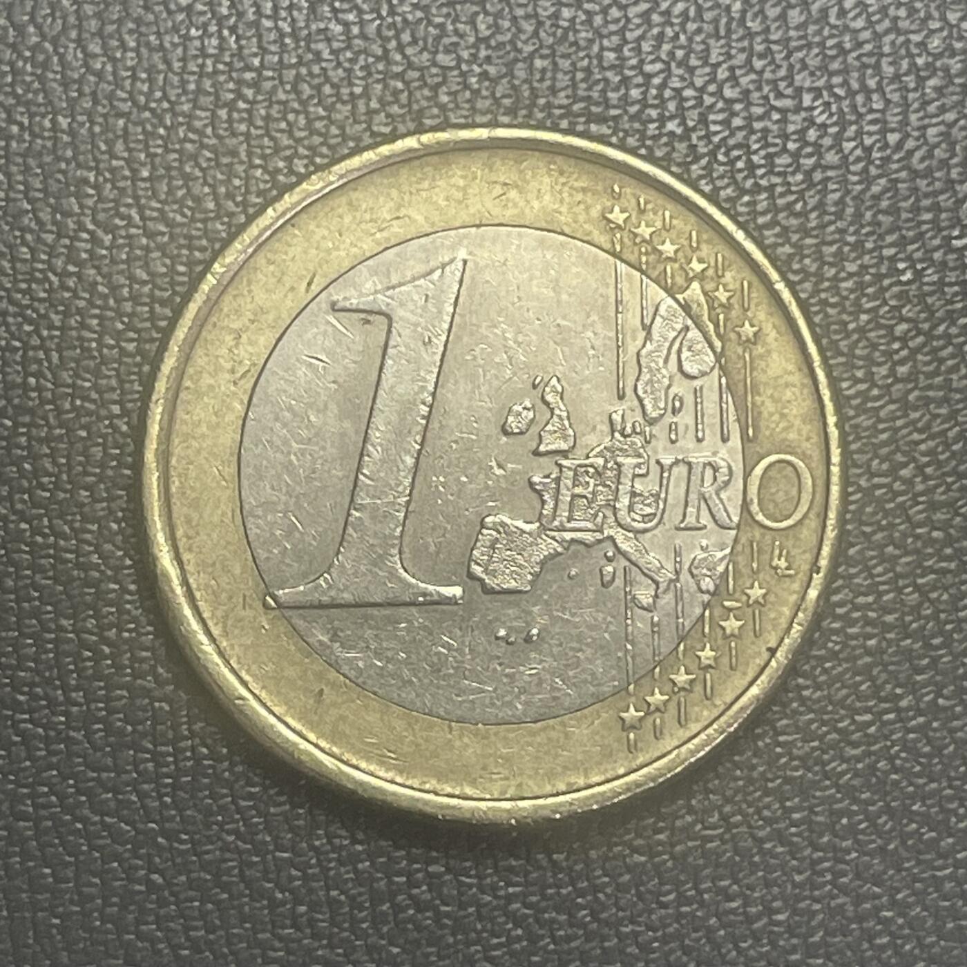 回流0125 葡萄牙2002年1欧元双色币 浑天仪