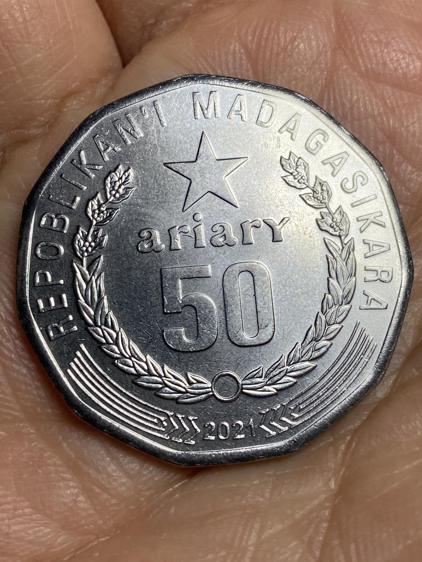2026年第十五场(总第一百八十四场）外国好品散币场(免佣金) 马达加斯加🇲🇬2021年50法郎
