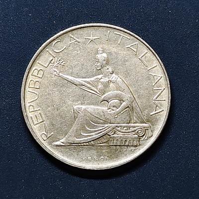 【全场包邮】纯粹捡漏拍499场-持续更新中 - 意大利1961年500里拉建国100周年纪念银币【29毫米11克83.5%，纯银价约257元（按28元银价估算）】