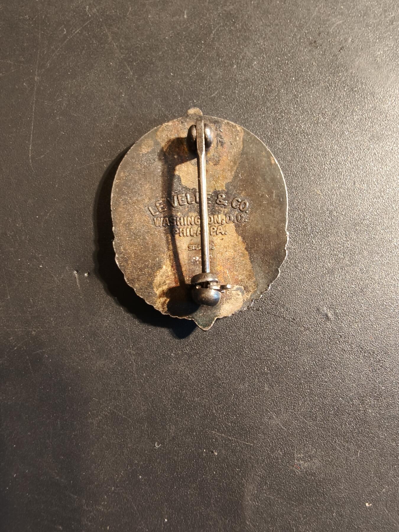 老王徽章第179期 美国陆军航空兵航空勤务司令部证章     二战时期横针版    925银     7.3g