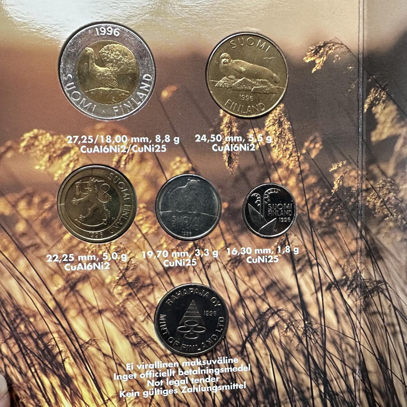 🌹外币初藏🌹🐯2026年第12场  每周二四六晚8️⃣点 接代拍 芬兰1996年原厂套币