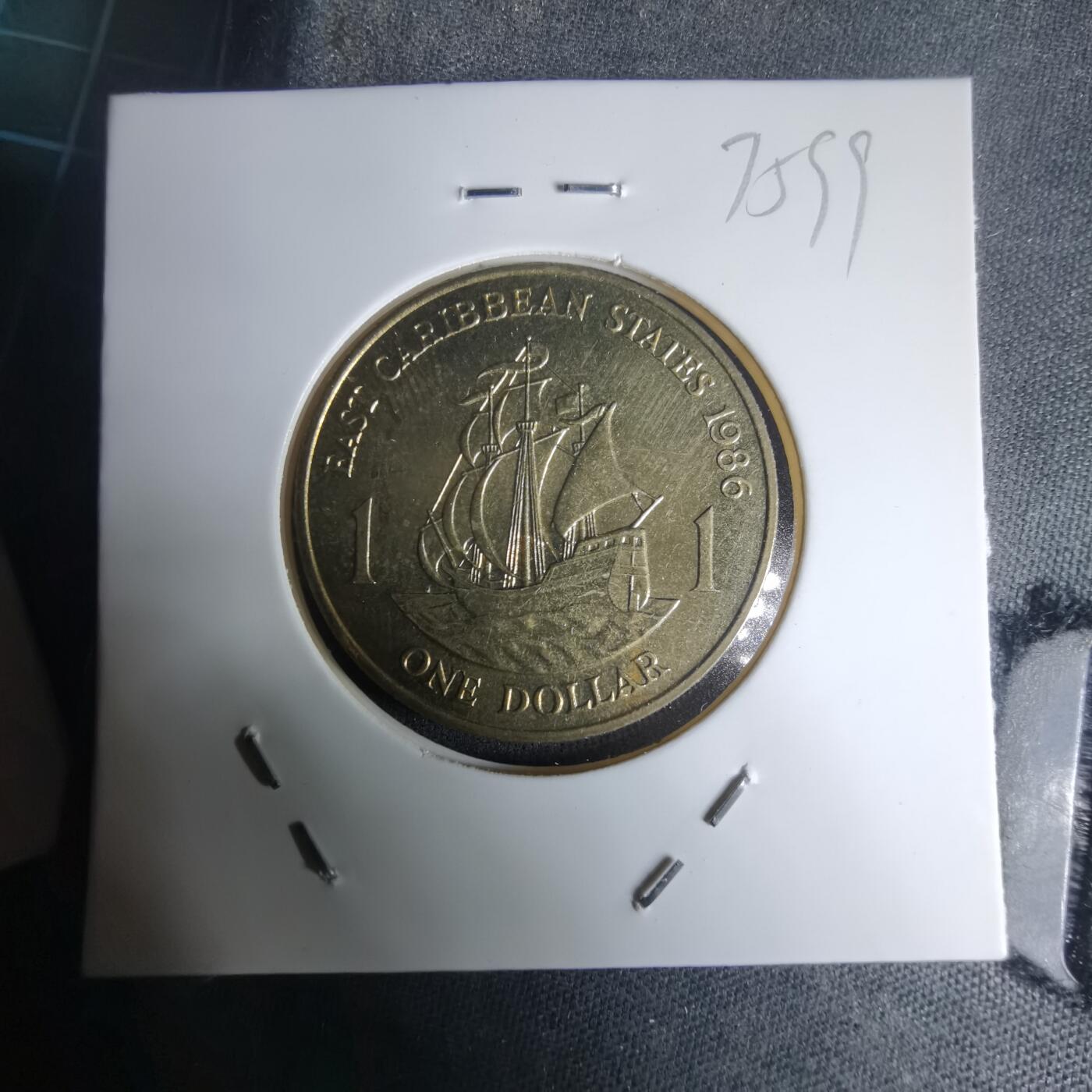 沼泽如烟--第975场 东加勒比1986年一元