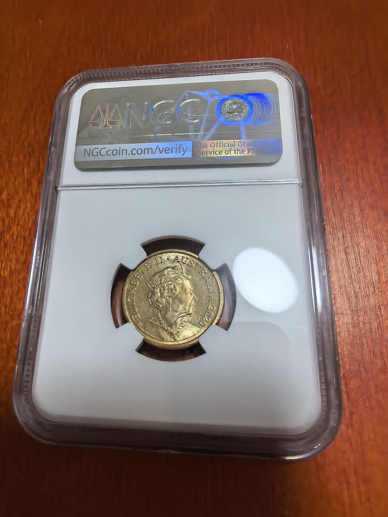 长老汇蛇年精选第九十五场拍卖 2020澳大利亚女子板球世界杯2元彩色铜镍币，NGC MS65