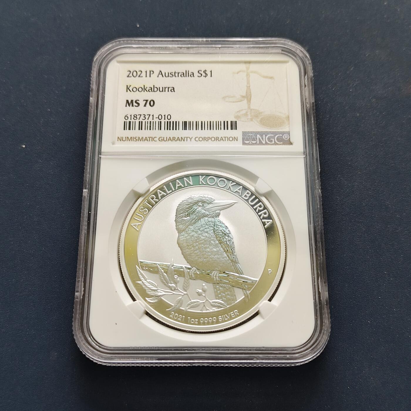 【全场包邮】纯粹捡漏拍499场-持续更新中 【满分·收藏级】澳大利亚2004年1元翠鸟1盎司999纯银币【40.5毫米31.1克99.9%，纯银价约870元（按28元银价折算）】-NGC MS70