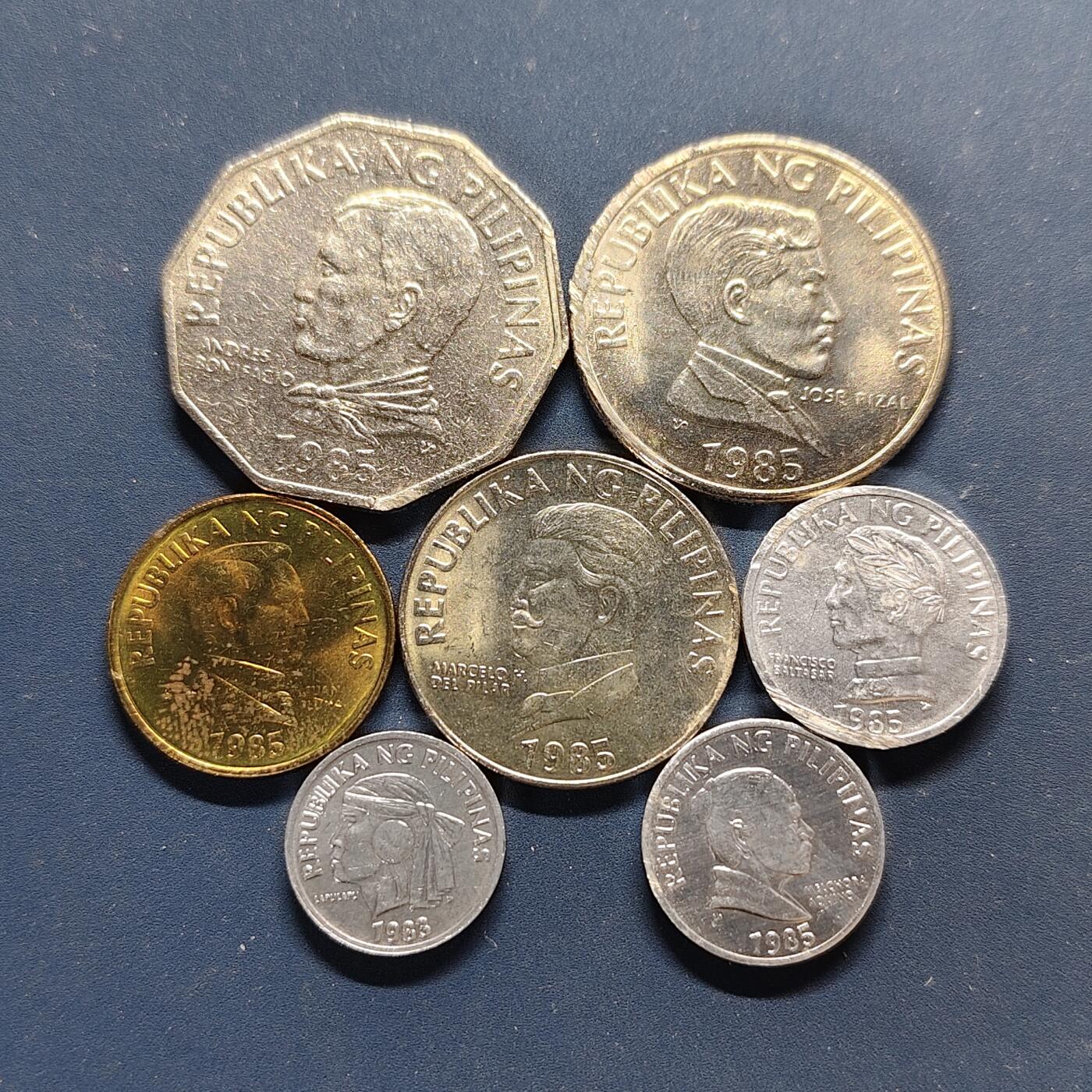 【全场包邮】纯粹捡漏拍498场-持续更新中 菲律宾1983-1985年7枚套币