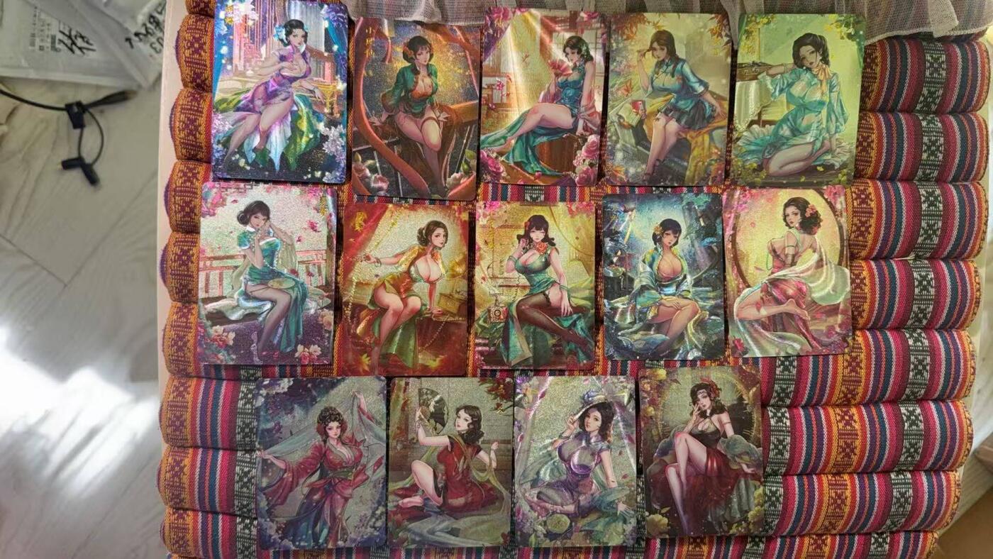 光影卡牌第29期，各家亲签，各家套卡，持续收拍品 燎原玲姐民国粗闪14张