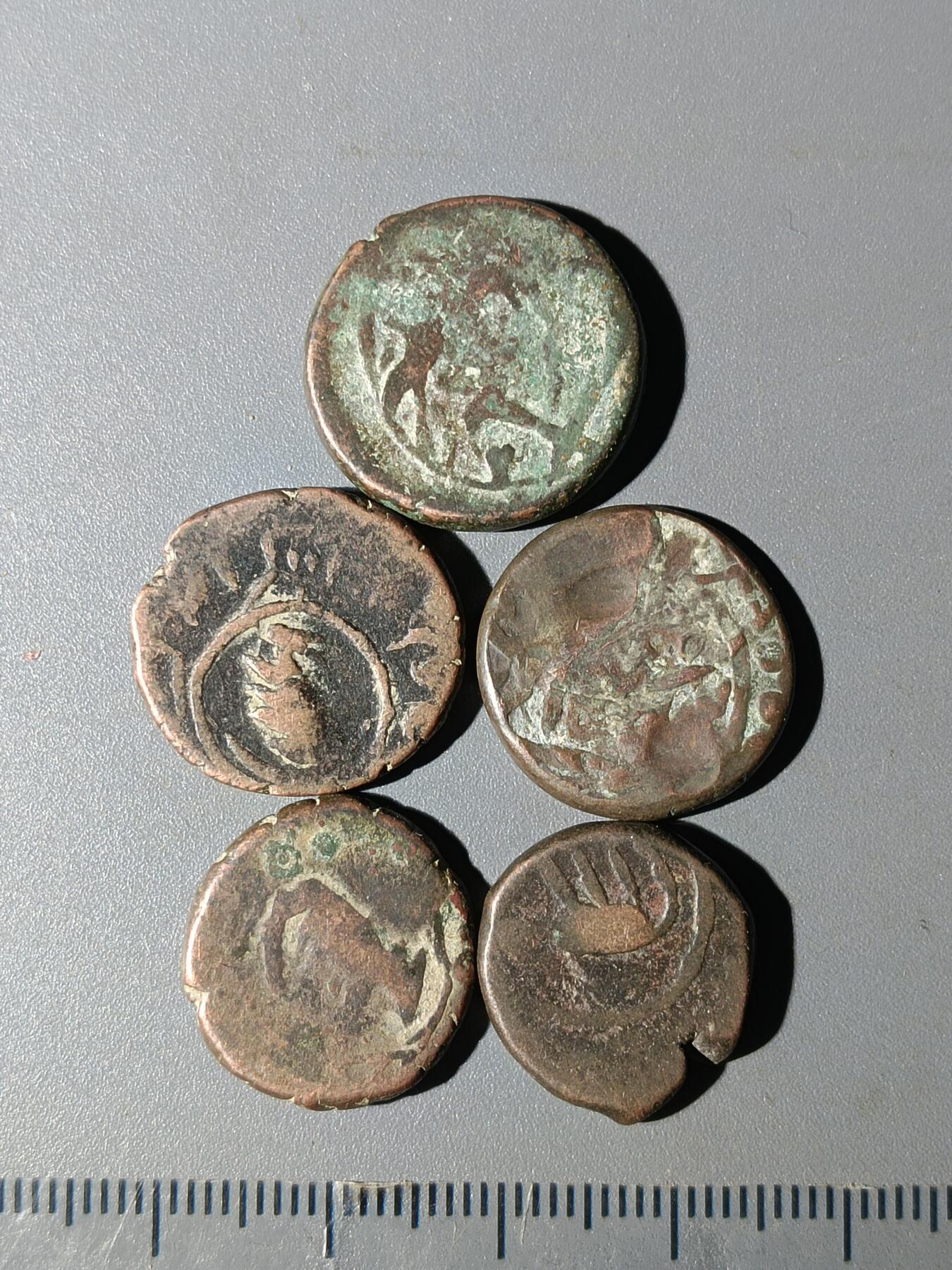 111期新疆红钱粟特钱币丝路钱币专场 A6丝路铜币一组