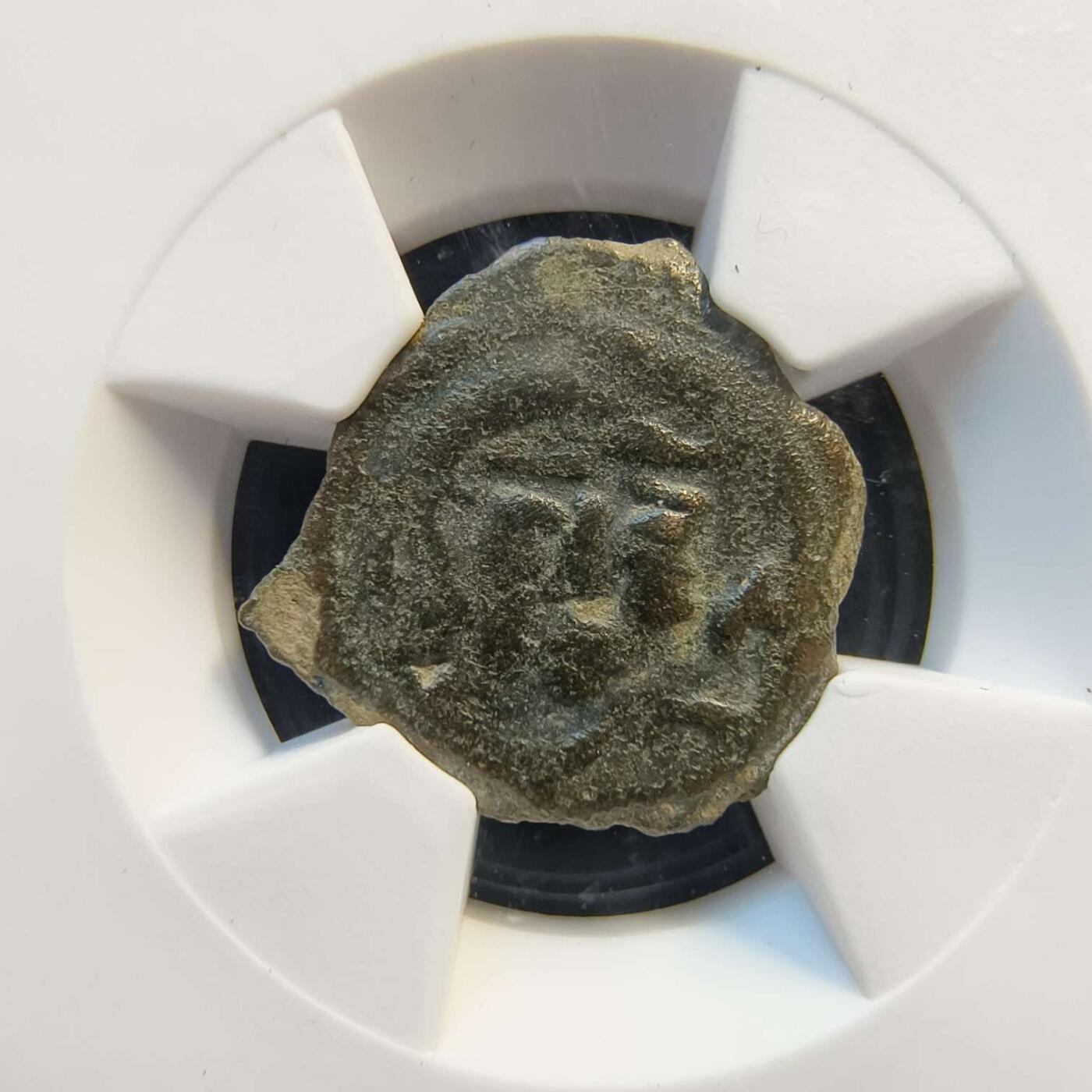 七河·世界币章矿标杂件每周小拍（总第35期）（本场周二结标） （6）k625 大唐西域粟特币 昭武九姓·石国 土屯王铜币   华夏评级VF20